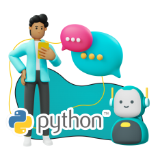 Умный чат-бот на Python - КИБЕРшкола программирования для детей, компьютерные курсы для школьников, начинающих и подростков - KIBERone г. Емельяново